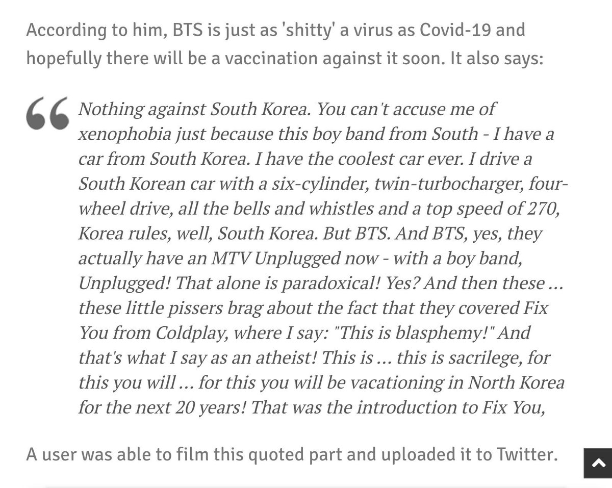 BTSARMY_07GIRL's tweet photo. bts has been a victim of racism for years. this is the time we must not be silent about it. be the voice for everyone who experience racism be the voice for BTS and all asians. racism is not an opinion and it will never be. apologize to bts
#Bayern3Racist 
#RassismussBeiBayern3 https://t.co/1Br5dWFn4g