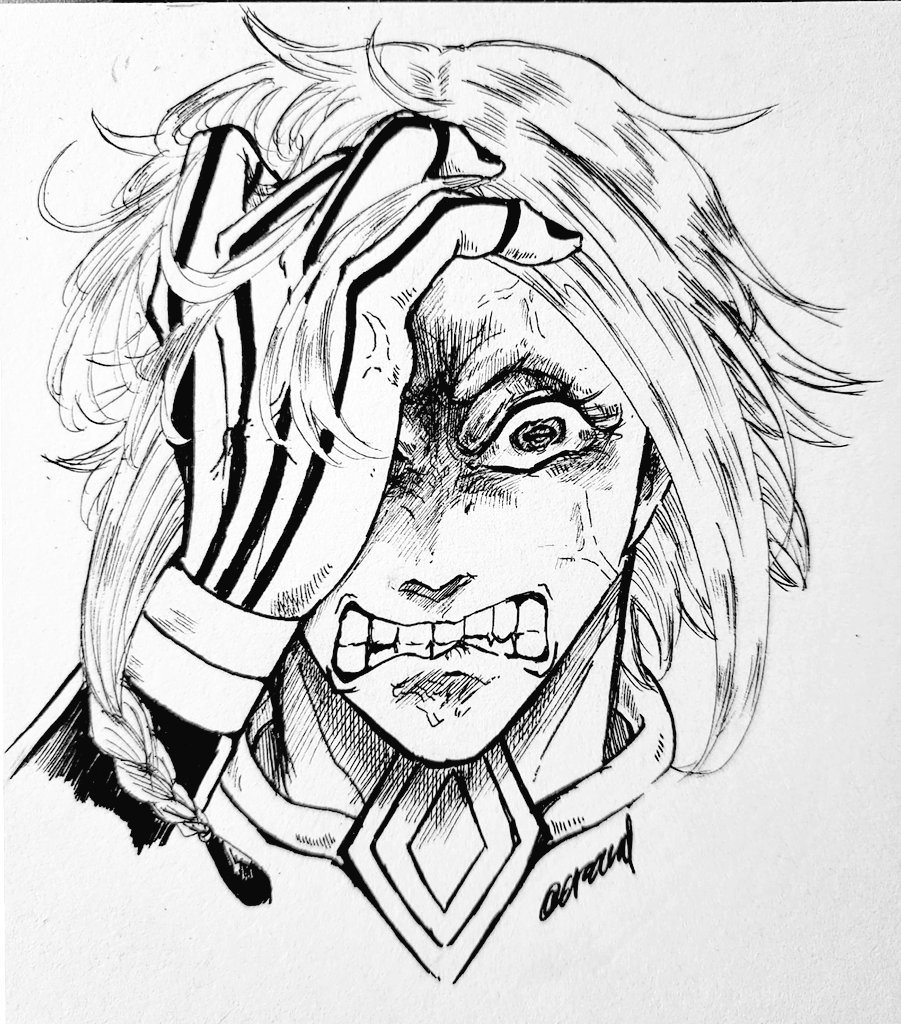 アレン 尊死 ロキの怒り顔本当にぶちギレてる感じで大好き 鉛筆で塗ろうと思ったけどやめた イラスト アナログ 絵描きさんと繋がりたい 終末のワルキューレ