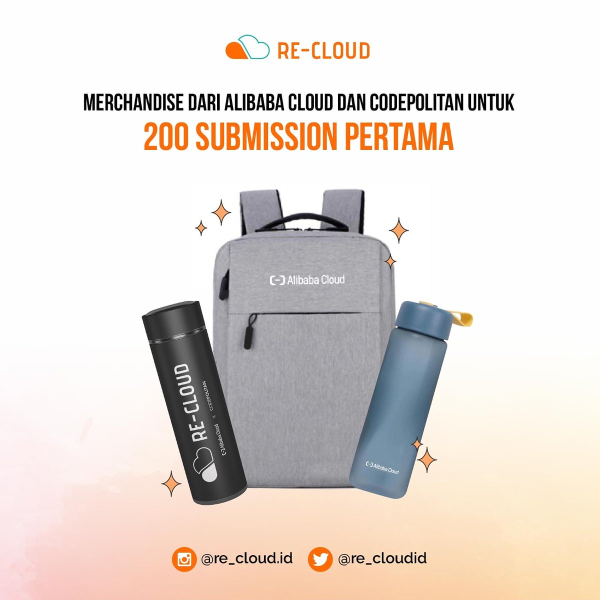 re_cloudid's tweet photo. Apakah website kamu termasuk 200 submission pertama?

Siap-siap nih buat kamu 200 submission pertama akan dapat bonus hadiah ini dari Codepolitan dan Alibaba!!

Penasaran? Nantikan di tanggal 3 Maret nanti ya!!
Daftar di: https://t.co/QzHRol1hoA

#ReCloudChallengesIndonesia https://t.co/WDUkbSHPMj