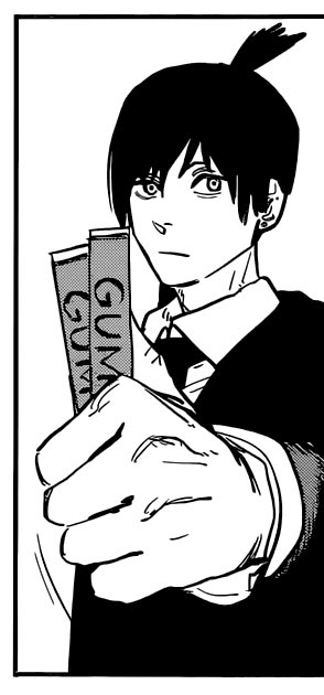 Not a day goes by where I don't think about this absolute perfect manga panel of Aki with gum.