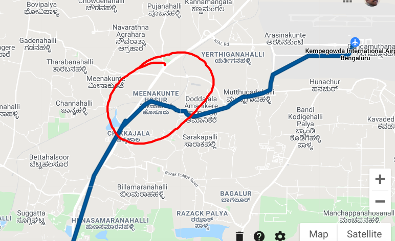 mynamesuman's tweet photo. Dear @Uber my driver uses a different route to avoid the toll but I was charged with the toll of INR 99. He switched off GPS and no trace in the app. No option to raise this dispute. See my google map for tracing the alternate route. https://t.co/5pjXi5qhcl