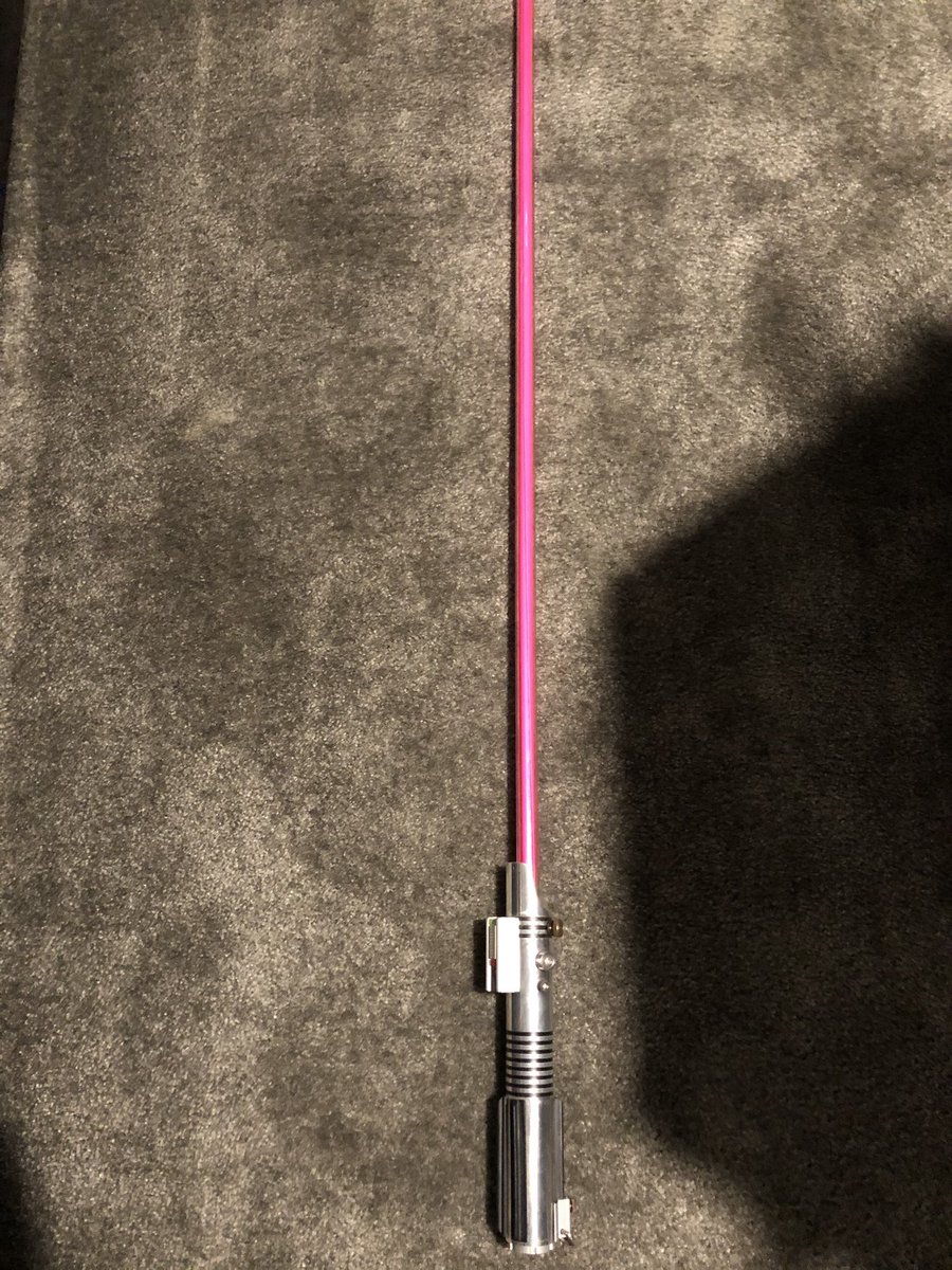 SL5146's tweet photo. Day 56 of #MySWCollection366 is the first real lightsaber I got back in 1999. It’s a Park Saber. The hilt lights are pretty cool when activated, but they were never really bright. https://t.co/A46aYkFCuq