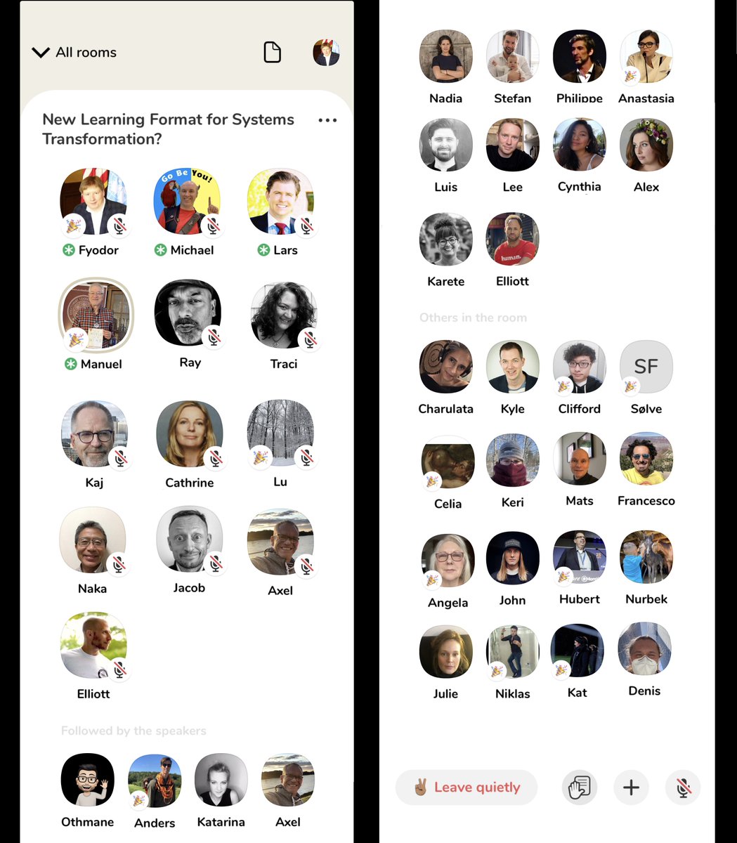EvoLeadership's tweet photo. Co-hosted our first conversation on #Clubhouse yesterday with @CaptainFutur3 @larsling @WeEvolutionary @Fovchik @raypodder @KajEmbren Check out the learning experiment we discussed: https://t.co/SjZWfCKkKI https://t.co/TBF2qEyC8w