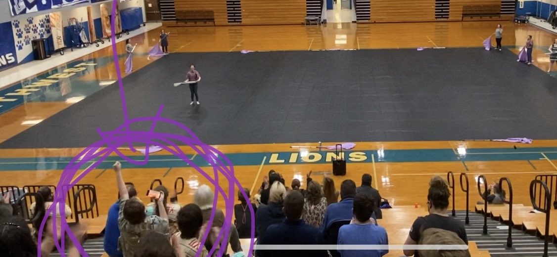 NWColorGuard's tweet photo. When you catch that high rifle toss solo and your friend in the audience is super supportive. We love all of our supporters! https://t.co/NTw8uiLOiX