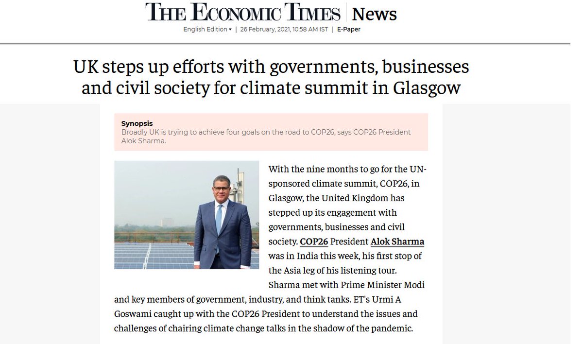 Finance is among the issues to address on the road to CO26 and at Glasgow. <a href="/COP26/">COP26</a> president <a href="/AlokSharma_RDG/">Rt Hon Lord Alok Sharma</a> says finance is "very much a matter of trust for developing countries particularly,”
tiny.cc/pfqqtz <a href="/PEspinosaC/">Patricia Espinosa C.</a> <a href="/antonioguterres/">António Guterres</a> <a href="/10DowningStreet/">UK Prime Minister</a>  <a href="/UKinIndia/">UK in India🇬🇧🇮🇳</a>