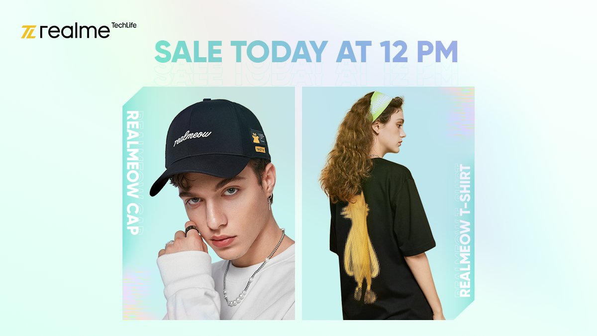 realmenarzoIN's tweet photo. Dare to make a statement wherever you go! Check out the coolest #realmeow Merchandise and elevate your style game with the #realmeowTshirt and #realmeowCap.
Priced at ₹999 each. Sale today at 12 PM on https://t.co/n3vAbwuqXx.
Buy now: https://t.co/sGazLwu2Tu https://t.co/ui7K0VTeME