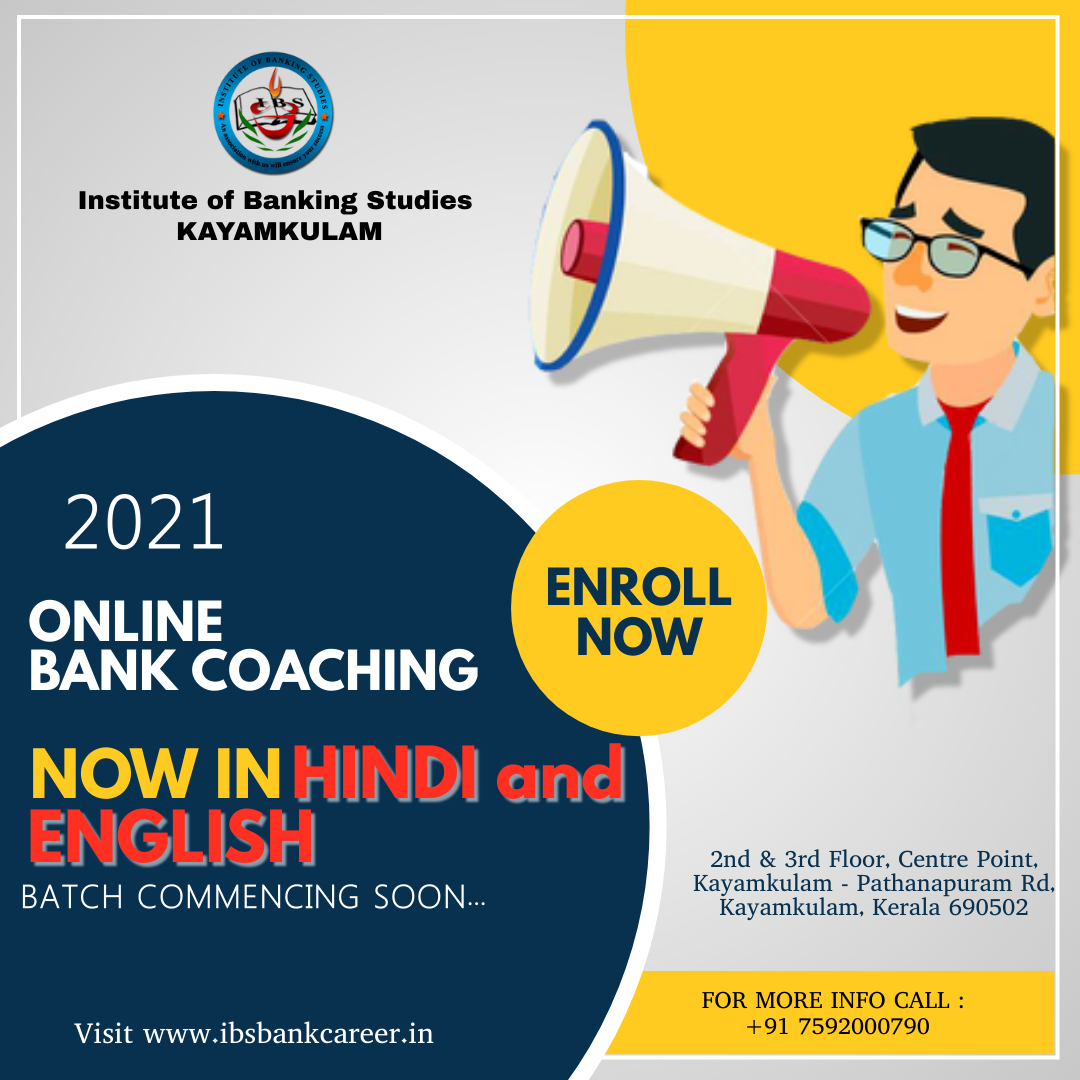 INSTITUTE OF BANKING STUDIES (IBS) on Twitter: "New batch Commencing in  Hindi and English Language. Best Online Bank PO Coaching/Classes Regular  and part-time batches available ONLINE 300 HRS LIVE STREAMING VIRTUAL  CLASSES