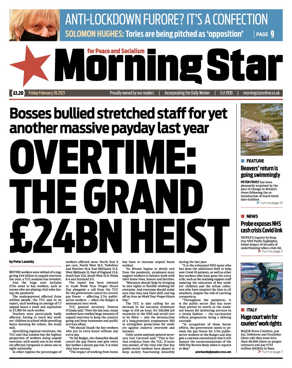 Morning Star front page bot tweet media