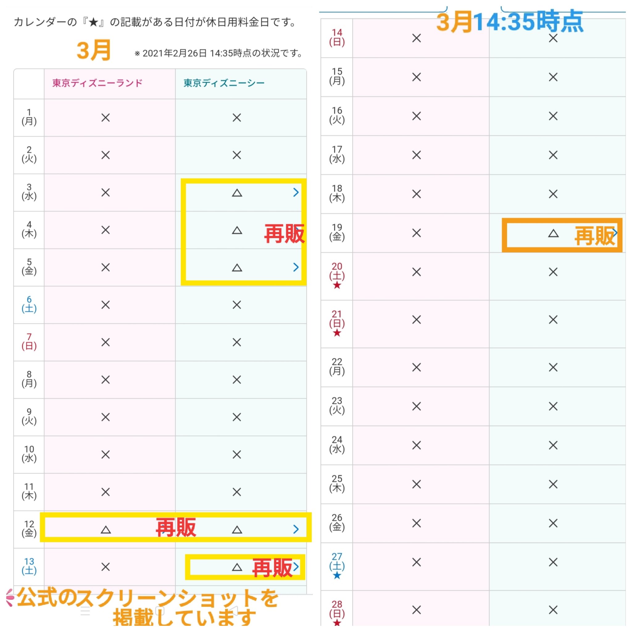 Tdr ディズニー ぷらん ディズニーチケット再販 本日分の販売状況 ディズニーチケット パークチケット 1デーパスポート 14 35 ランド 3月12日 シー 3 4 5 12 13 19日 再販 14 50時点 両パークとも一旦売り切れ 15時5分 陸 1日 11日再販 海の3日 12日