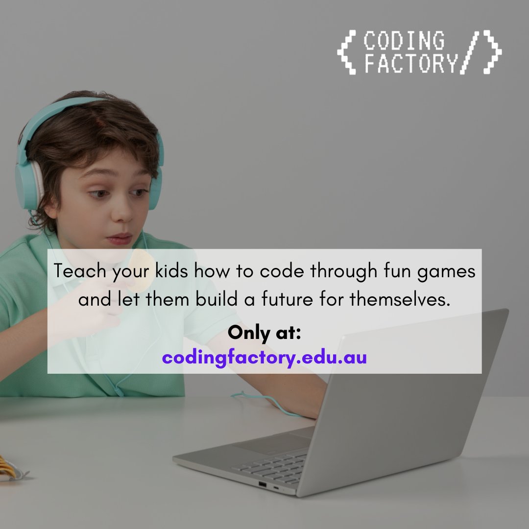 CodingfactoryA's tweet image. Learn how to code using simple steps at Coding Factory!
DM for more details.
.
.
.
.
#coding #codingforkids #kidscodingclasses #kidswhocode #learntocode #codingfactory #entrepreneur #sydney #melbourne #brisbane #perth #adelaide #tasmania #darwin #australia #youngcoders #friday