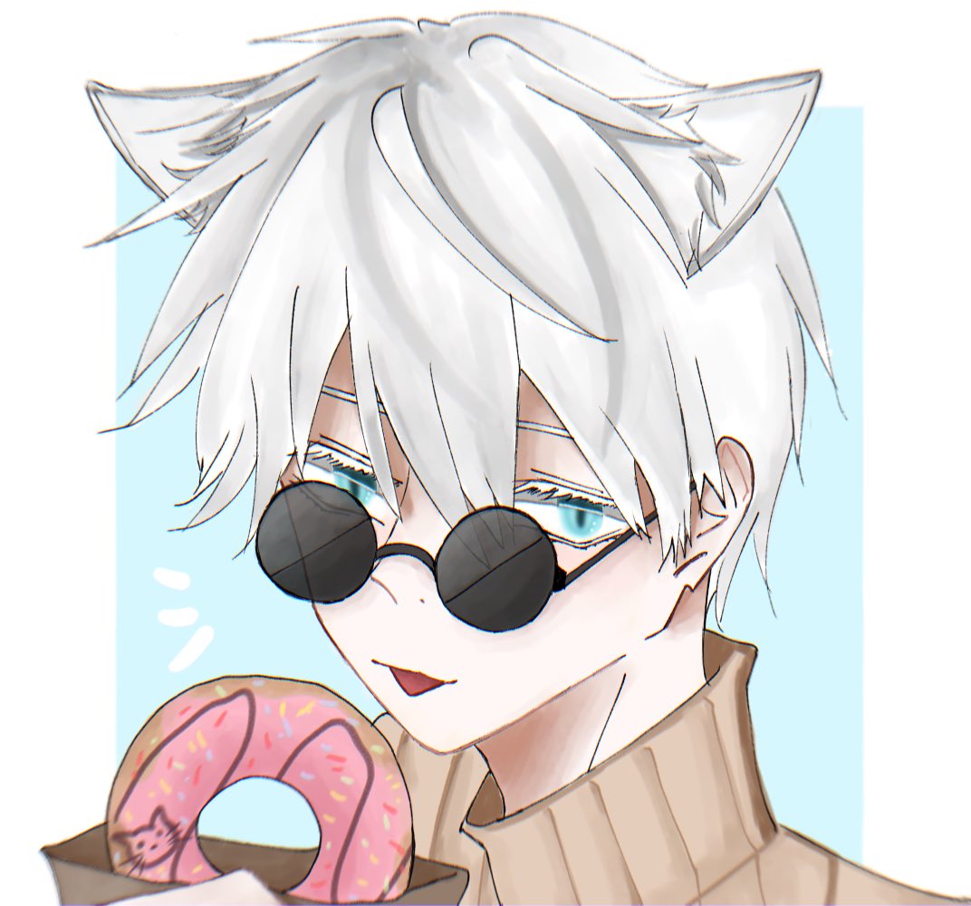 使 Cat Gojo With Donut 五条悟 畫 畫畫 電繪 咒術迴戰 呪術廻戦 コピックイラスト Drawing Illustration Drawing Instadraw Animearttr Manga Inspiringanimeart Animeartstars Mangadrawing Animeartcollective Jujutsukaisen