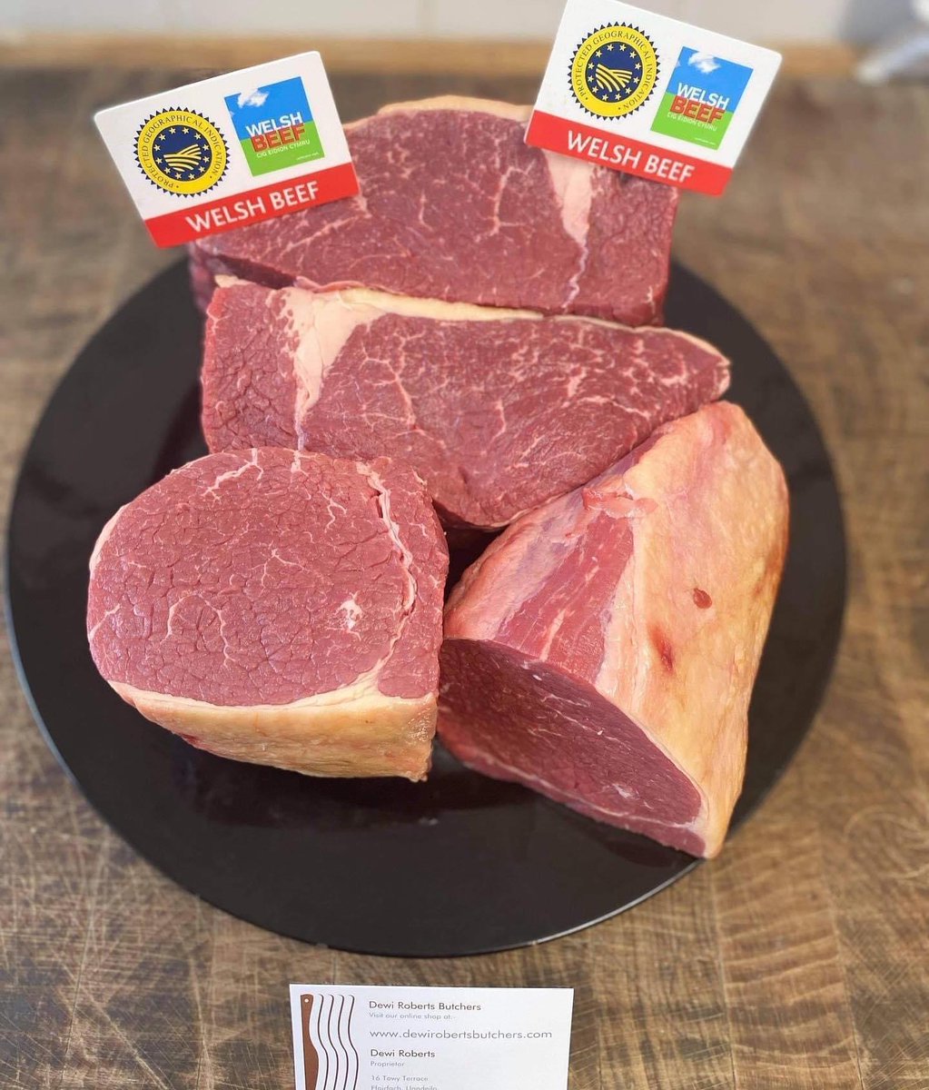 DewiButchers's tweet photo. No better way to celebrate #WalesWeek this weekend than with our locally sourced PGI Welsh Beef 🥩 

#WelshBeef @walesweeknw @HybuCigCymru @PGIWelshBeef https://t.co/u2OUL6lwMK
