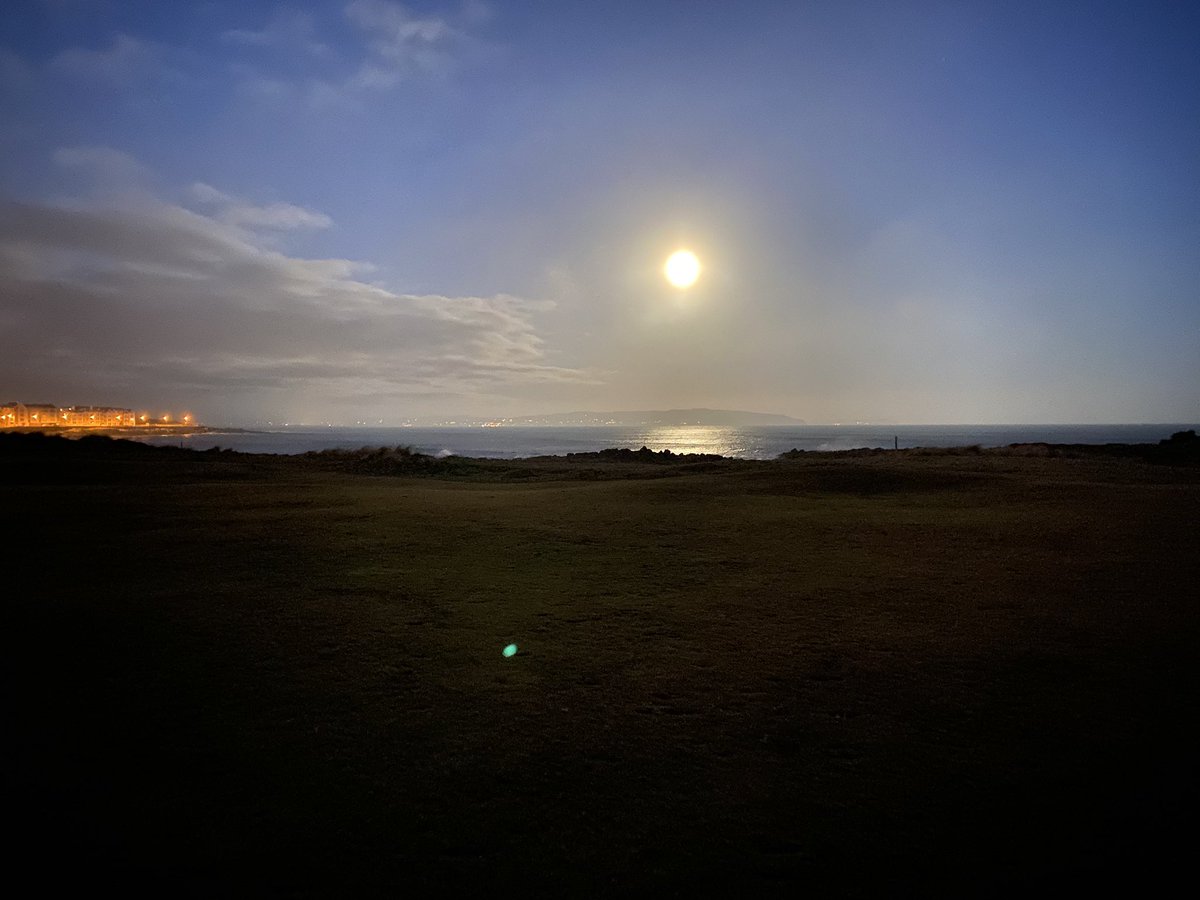 wmillar2015's tweet photo. Beautiful brisk morning for a walk with the dog at @PortstewartGC Old Course on @VisitCauseway #fullmoon #StaySafeStayHealthy https://t.co/NVbEL3nTVQ
