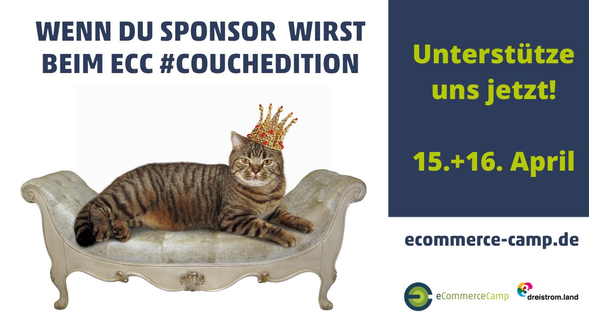 ecomcamp's tweet photo. Einige Teilnehmer bekommen ein besonderes Plätzchen auf unserer Couch: unsere Sponsoren. Wenn auch ihr euch die besten Plätze auf unseren gemütlichen Sponsoren-Sofas sichern wollt, dann schaut hier vorbei: https://t.co/hcjdDLTwPB
#eccj21 #couchedition #ecommerce #dreistromland https://t.co/drj4Oymig1