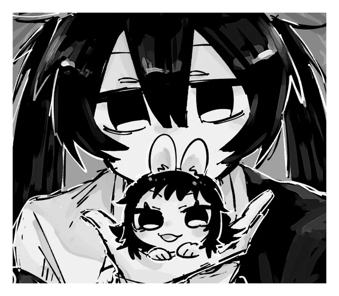 うさぎになったグを飼っている世界線のグミク(ラフィアン) 
