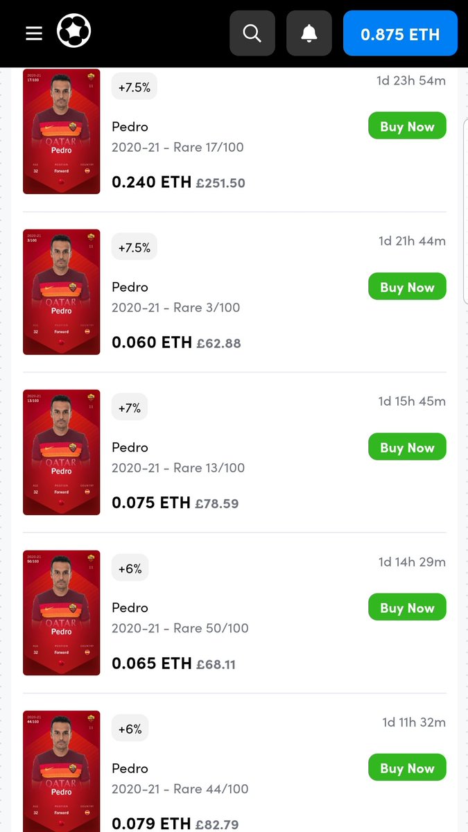BearSorare's tweet photo. Attention all new users on #sorare - check the secondary market before bidding at auction. This Pedro just went for 0.094 whilst there were 4 cheaper versions available on the market... https://t.co/T6V8wwsEVt