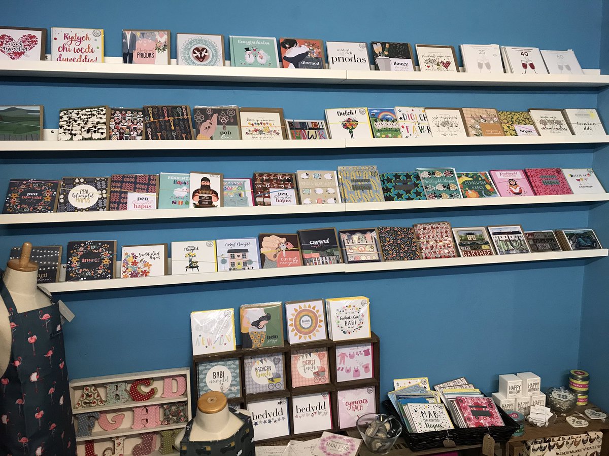 cariad_ty's tweet image. We’ve been working hard behind the scenes and trying to take advantage of a closed door... a sneak preview. We now have 2 card walls. One Welsh &amp;amp; one English! #lockdownwork #shoplocal #shopsmall #breconhighstreet