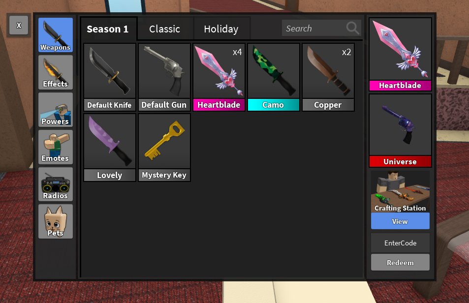 Heartblade MM2, Murder Mystery 2, Roblox MM2