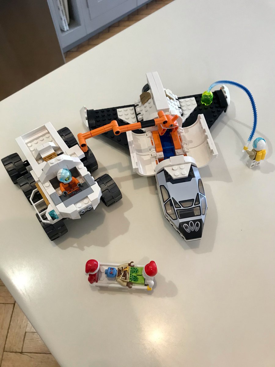 DHP_at_NHIJS's tweet photo. Astronauts Alice and Alan were delighted with the fantastic array of space vehicles created by our talented team of builders for the half term Lego Challenge. #nhsremote #somuchmore https://t.co/IuFUkYWoxM