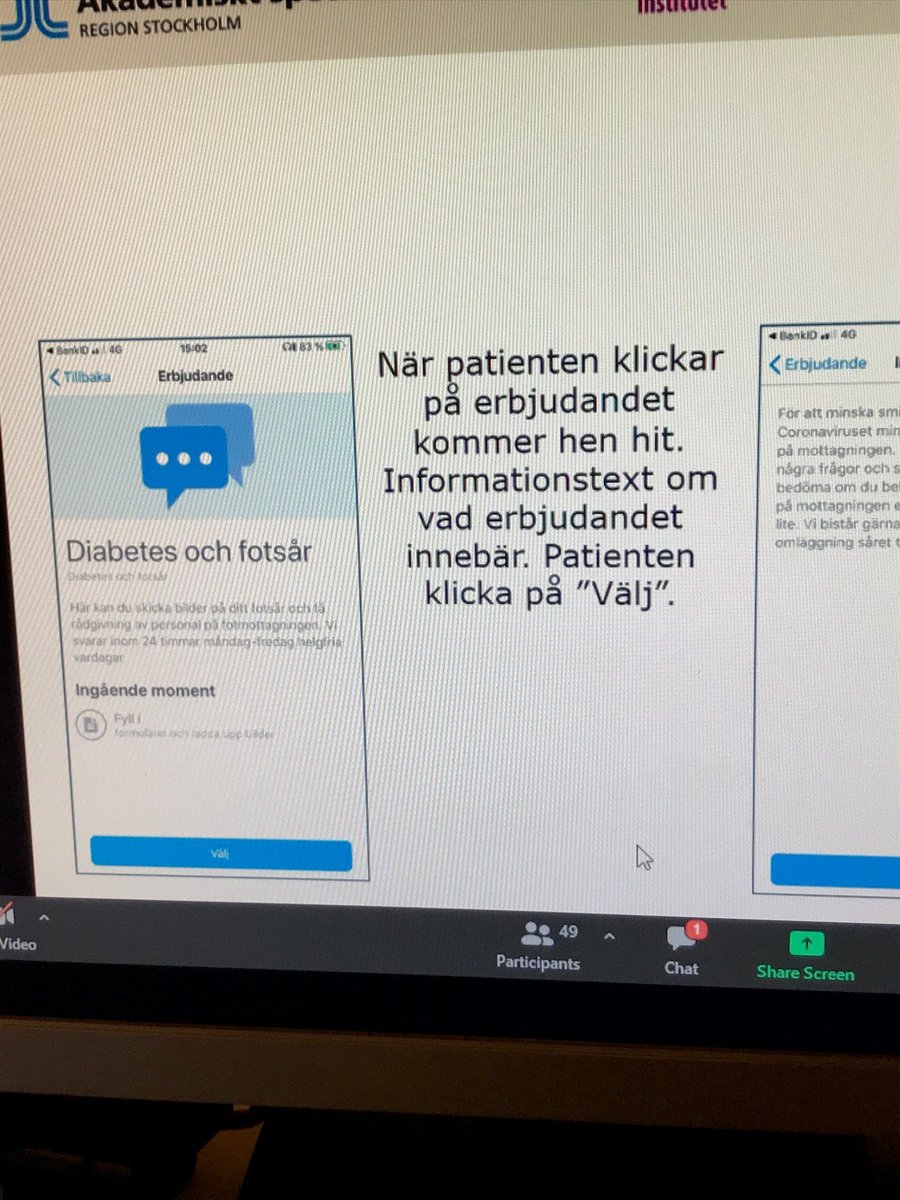 ssdf12diabetes's tweet photo. Digital vård och smarta appar likt Alltid öppet, kan ge personer med diabetes en bättre och tillgängligare vård. Att välja rätt form att möta vården för varje givet tillfälle ska vara i fokus, säger Anna @tisater från @SLSOSLL  Tack för en bra och givande föreläsning. https://t.co/DymVE7L4lb