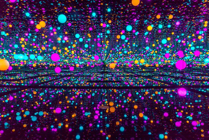 'Brilliance of the souls', 2014, from Yayoi Kusama's Infinity Mirror Rooms series #womensart