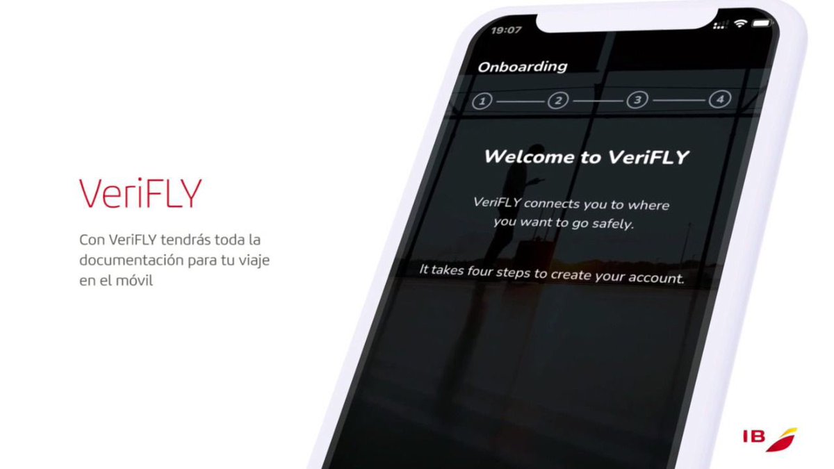 ViajesColon14's tweet photo. IBERIA prueba VeriFLY en sus vuelos a EEUU. Acaba de incorporar una App que ayuda a verificar que la documentación que se requiere por el Covid es válida para entrar en ese país. Su uso es opcional y los clientes podrán demostrar que cumplen con los requisitos de entrada a EEUU. https://t.co/I3mrRXWLFb