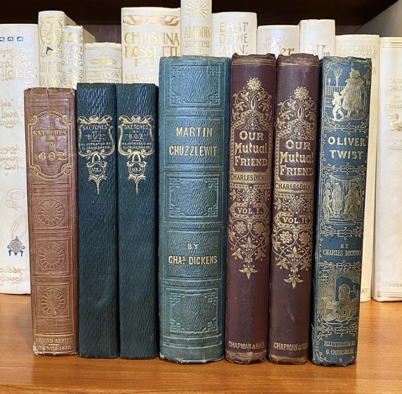 Charles Dickens 1st editions in their original cloth are really rather splendid. #charlesdickens #1steditions #booklovers #olivertwist #reading #bookcollecting