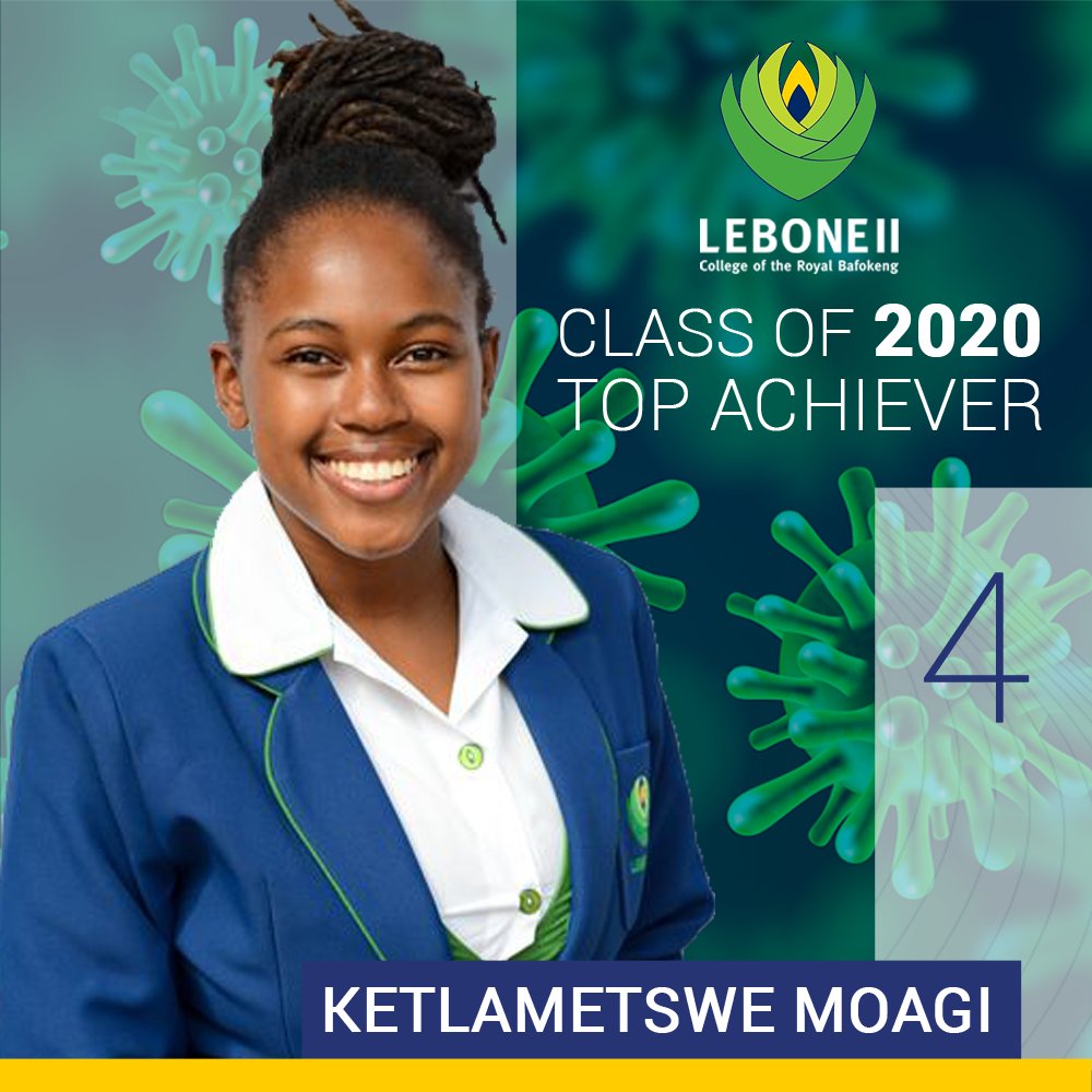 [KETLAMETSWE MOAGI - 4 DISTINCTIONS] 
Read more:
m.facebook.com/story.php?stor…
#Matric2020 #shineyourlight