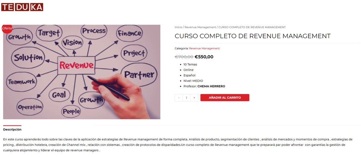 passport2spain_'s tweet photo. Todavía puedes añadirte al carrito de la formación GRATIS comentando este post entrarás en el #sorteo de un CURSO COMPLETO DE REVENUE MANAGEMENT - Valorado en 550 € y que se sorteará el Domingo 28 de Febrero a las 19.00 del maestro Chema Herrero 👨‍🏫

#Embajador de #passport2spain https://t.co/Uno304mhcE
