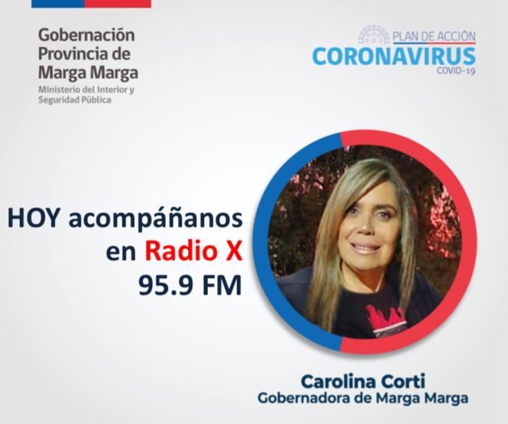 DPPMargaMarga's tweet photo. 🔴 Ahora en #RadioXFM, gobernadora de Marga Marga @CortiCaro, entrega detalles sobre avance de #Olmué a Fase 3 del Plan #PasoAPaso a partir del próximo lunes y reitera el llamado a nuestros vecinos, a seguir cumpliendo con las medidas sanitarias y de autocuidado‼️😷. #YoMeVacuno https://t.co/X7YC0PvHhS