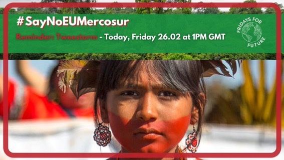 💥The #NoEUMercosur tweetstorm has started!! 

Join us now to help protect the Amazon and fight against the EU Mercosur deal.

✏️ Sample tweets/tags: fffutu.re/0l4Ru8
📸 Toolkit/graphics: fffutu.re/nKiyLW

Get ready to get your tweet on!! We need your help!!