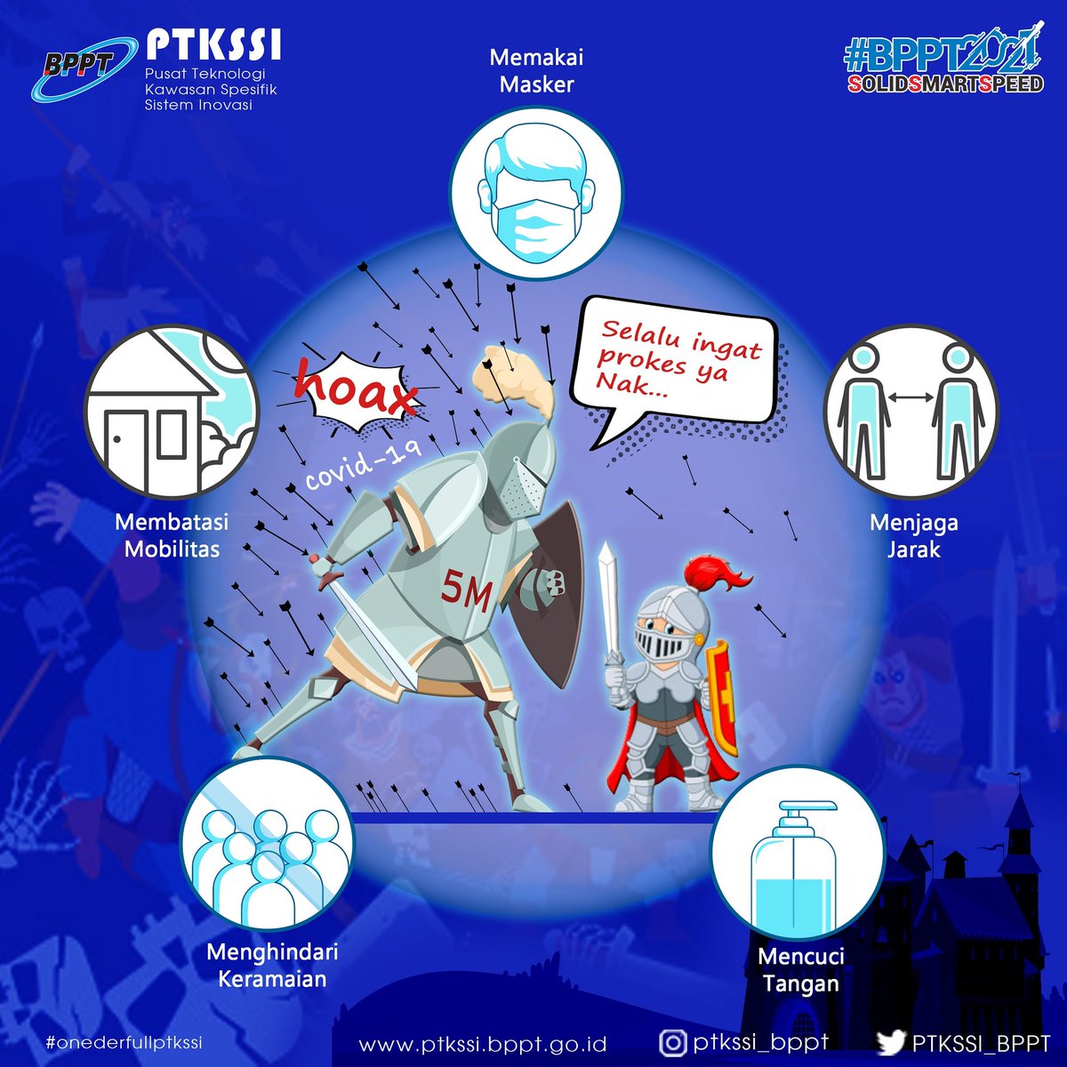 PTKSSI_BPPT's tweet photo. Hai Prokester! (Istilah baru buat-buat sendiri, hehe)
Yang sudah vaksin dan yg belum, tetap jalankan 5M ya! 
😷 Memakai masker, CEK!
🙌🏾 Mencuci tangan, CEK!
↔️ Menjaga jarak, CEK!
❌ Menghindari keramaian, CEK!
🏡 Mengurangi mobilitas, CEK!
Happy weekend 🥳🥳
#stayathome https://t.co/YQ295HKrZJ