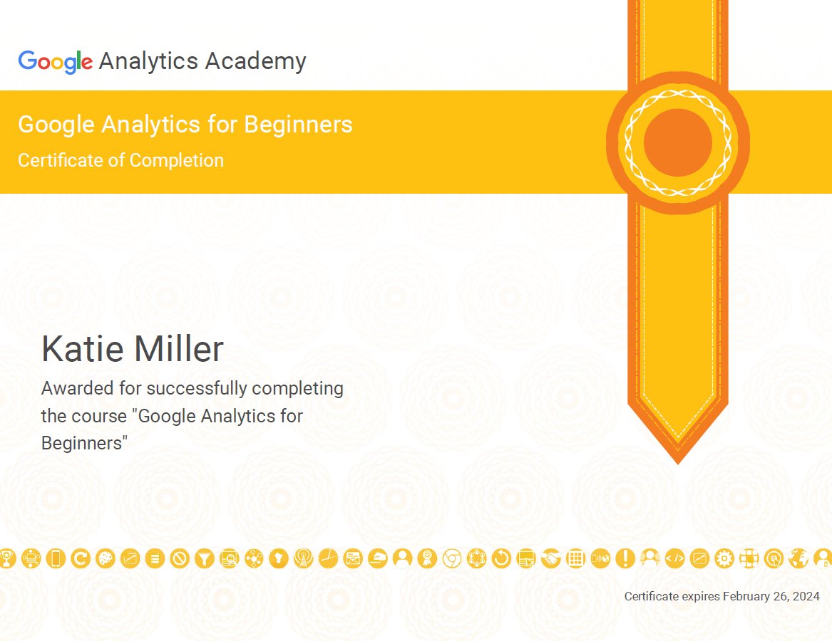 LandD_WY's tweet photo. This morning our Business and Marketing Apprentice completed the Google Analytics for Beginners Course. She is now #AnalyticsReady! Be sure to Like and Comment before she begins her Advanced Course to help us with the analytics on our website - https://t.co/SkPFaW5tYm 💻 https://t.co/Y8bekUVgka