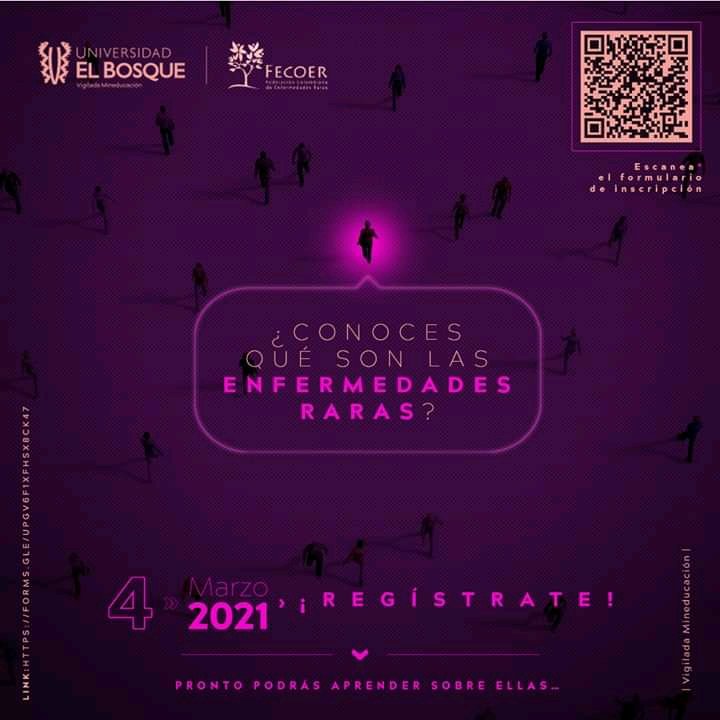 acpeim's tweet image. ¿Alguna vez has escuchado sobre las Enfermedades Raras? es un tema que nos compete a todos ¡Regístrate y conoce más sobre esta iniciativa! bit.ly/37Esk4L #ClústerER 

@Fecoer @UElBosque @HUB_IEX @AmChamCol @IsporColombia @erroresinnatos  @UdeA
