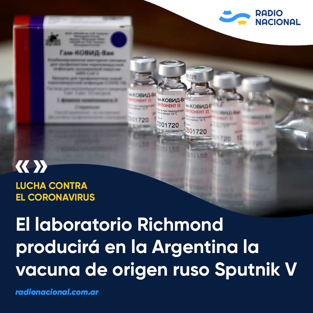 Radio Nacional Am870 El Laboratorio Richmond De Argentina Firmo Un Memorandum De Entendimiento Con La Sociedad Gestora Del Fondo De Inversion Directa De Rusia Para Producir La Vacuna Sputnik V