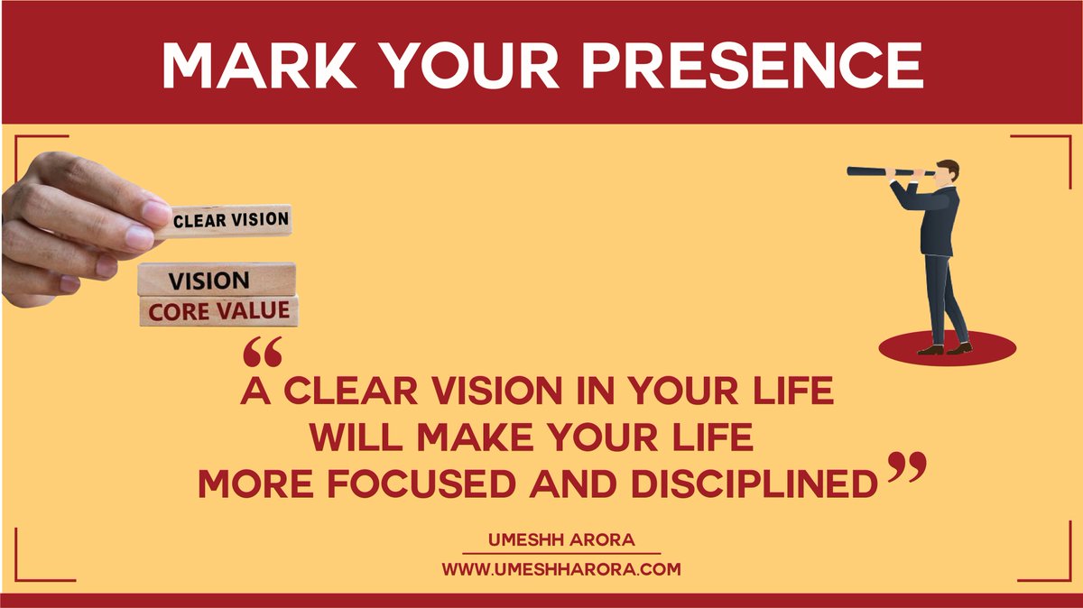 Umeshh Arora On Twitter A Clear Vision In Your Life Will Make Your Life More Focused And Disciplined Umeshharora Markyourpresence Visioncoach Discoveryourfuture Goalsetting Successmindset Achievement Analysis Targetchallenge Hardworking
