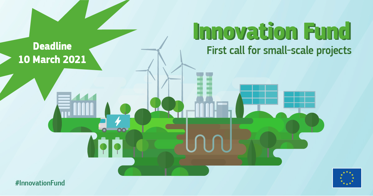 cinea_eu's tweet photo. 🚨 #InnovationFund Alert 🚨
Less than 2 weeks for the deadline for the #smallscale call - Time to finish &amp; submit your proposal to contribute to #GHG reduction &amp; #ClimateNeutralEU
Apply👉 https://t.co/LtrLSw6NKc
Deadline 🗓️10 March 2021
#EUGreenDeal #EU #CleanTech https://t.co/mzS7bxn6TX