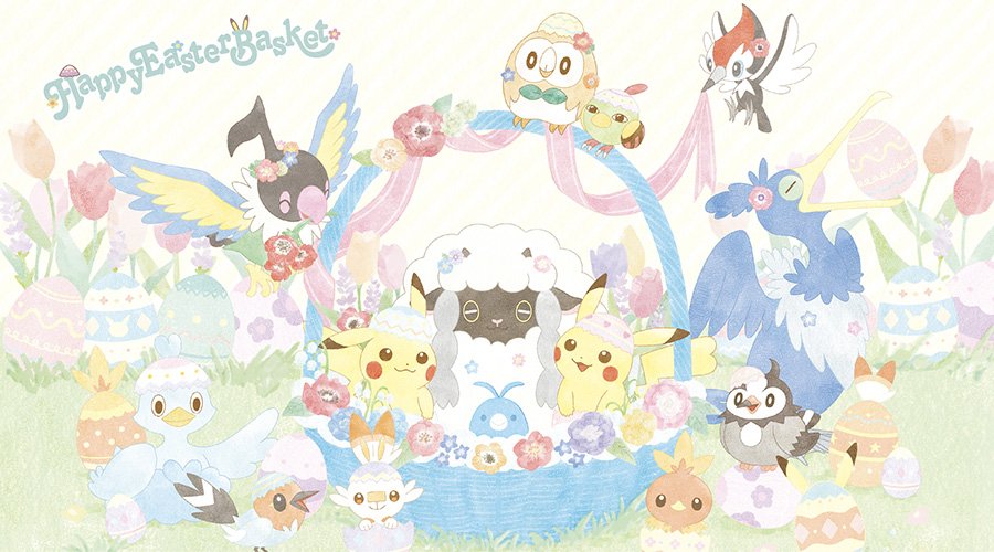 Pokeshopper Picture : Official Pokémon Center Happy Easter Basket artwork p...