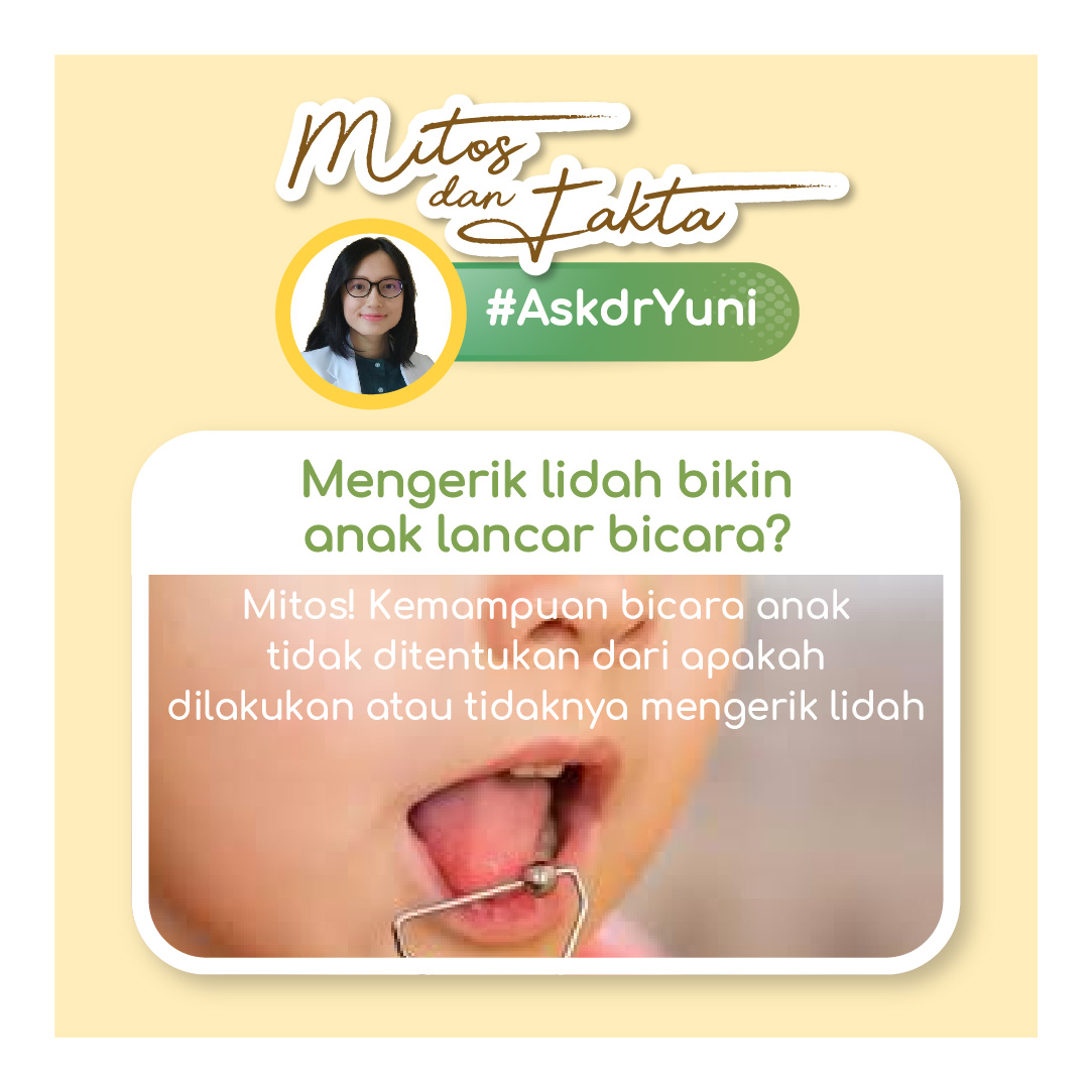 babybee_beecorp's tweet photo. Hi, #ParentsBee! Main 'mitos atau fakta' lagi yuk bareng dr. @bernadetteyuni di segmen #AskdrYuni x Babybee! Kali ini pertanyaannya adalah, โMengerik lidah bikin anak lancar bicara?โ Hmm, emang iya, Dok? https://t.co/yqIJe0ImMn
