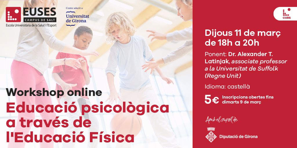 EUSES_Oficial's tweet photo. Ja us podeu inscriure al workshop online impartit pel Dr. @Alex_T_Latinjak de la @UniofSuffolk | No us el perdeu! 👉 https://t.co/aX7fqtUT1z #eusescafe #campussalt https://t.co/azsvnZJkml