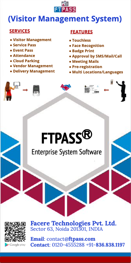 ftpass_com's tweet photo. #FTPASS
#VisitorManagementSystem
#Touchless
#Contactless
#VisitorManagement
#FacereTechnologies https://t.co/P43LVYga95