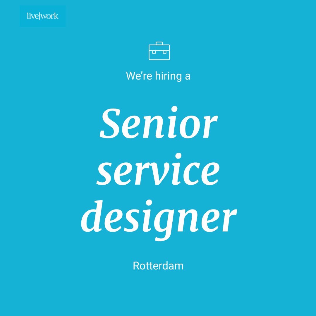 Woohoo we’re hiring! We’re on the lookout for 3 service designers. If you are a designer looking for some sweet live|work balance, we have a spot for you. 💙 Interested? liveworkstudio.com/careers/

#servicedesign #servicedesigncareer #careers #hiring #jobs #servicedesignjobs