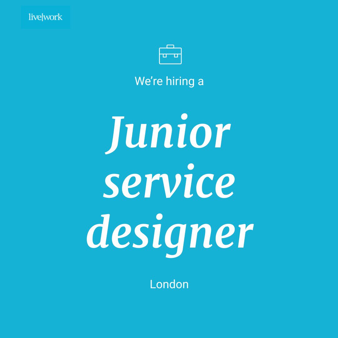 Liveworkstudio's tweet photo. Woohoo we’re hiring! We’re on the lookout for 3 service designers. If you are a designer looking for some sweet live|work balance, we have a spot for you. 💙 Interested? https://t.co/BJ0gbaXJZV

#servicedesign #servicedesigncareer #careers #hiring #jobs #servicedesignjobs https://t.co/mTZEhXBUcm