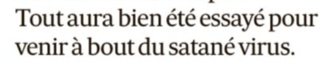 12/ Cette phrase, quand on sait que l'exécutif refuse de recevoir toute délégation de scientifiques proposant des méthodes de réduction épidémique non liberticides, reste en travers de la gorge.On dirait plutôt que presque rien n'a été essayé qui soit fondé en science.