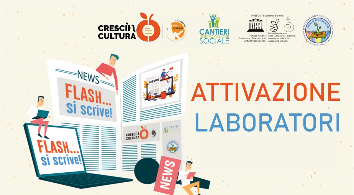 👉Al via i #laboratori di #giornalismo e #fotografia per gli studenti di San Marco in Lamis, realizzati grazie al progetto #Crescincultura selezionato da <a href="/ConiBambini/">Con i bambini</a> nell’ambito del Fondo per il contrasto della povertà educativa minorile.
Info👉bit.ly/37RM2Ke
