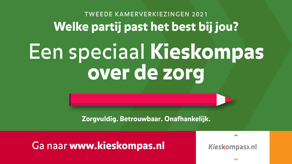 De zorg was de afgelopen tijd misschien wel belangrijker dan ooit. Wie wil weten wat de plannen zijn van de verschillende partijen, en hoe die passen bij je eigen ideeën over de zorg, kan het Kieskompas over de zorg invullen via zorgkieskompas.nl