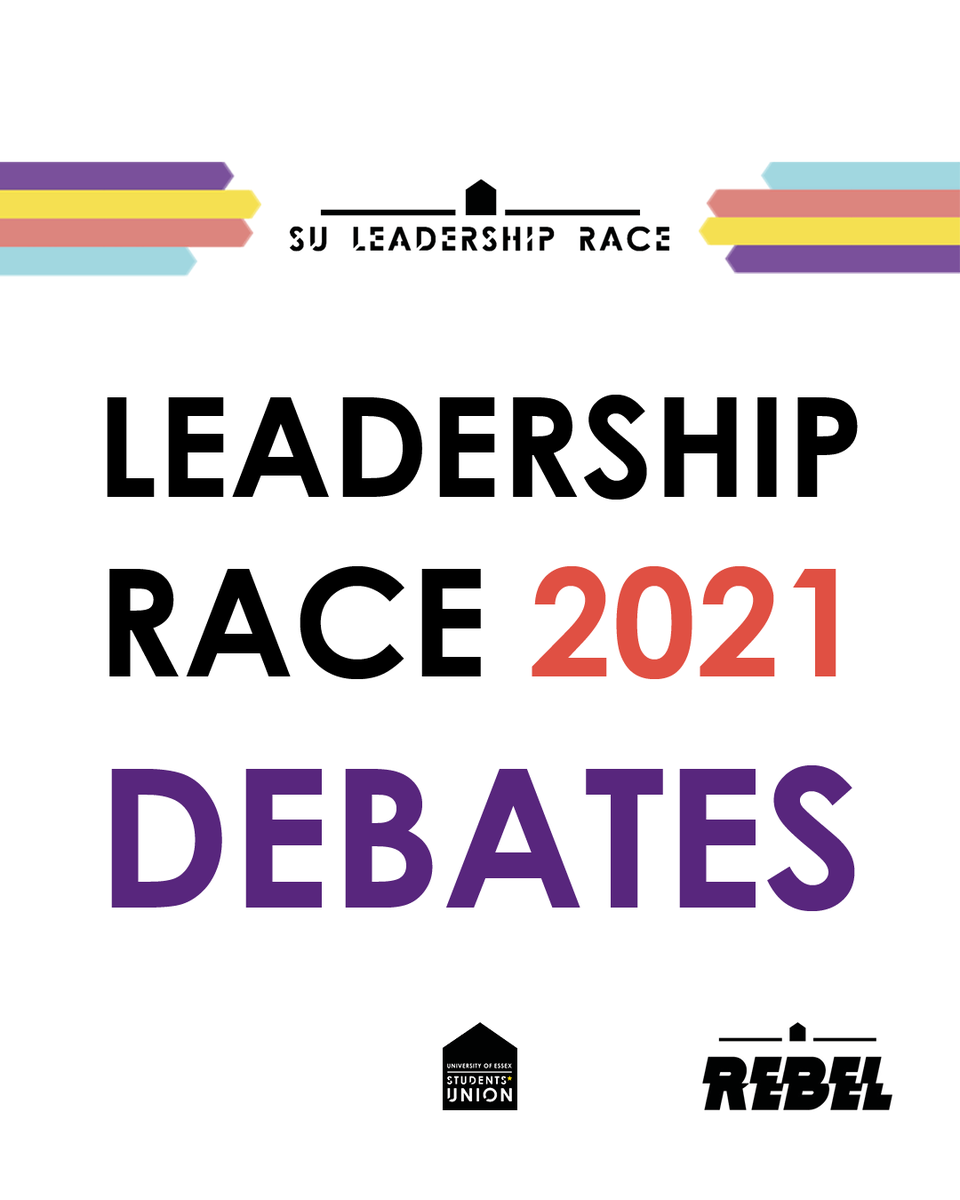 EssexSU's tweet photo. You're about to meet the candidates running for the 2021 Leadership Race 😀

Get to know the candidates by going along to the Leadership Race Debates, hosted by @rebelessex 

To see all the debates coming up from Monday visit 👇https://t.co/tbT4SB5DOS https://t.co/8XXlYbcxXx