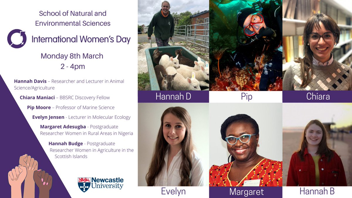 Sciences at Newcastle (@sciencesncl) on Twitter photo Really looking forward to hearing from <a href="/Pippa_J_Moore/">Pippa Moore</a>, <a href="/Agric_HD/">Dr Hannah Davis</a>, <a href="/HannahBudge/">Hannah Budge</a>, <a href="/WALMAG2/">Margaret Adesugba</a>, <a href="/Evie_Jensen/">Evelyn Jensen, PhD</a> and <a href="/chiaramaniaci/">Chiara Maniaci</a> for our #InternationalWomensDay event on the 8th March! See you there 👩🏾🔬👩🏻🎓👩🏿💼 Really looking forward to hearing from <a href="/Pippa_J_Moore/">Pippa Moore</a>, <a href="/Agric_HD/">Dr Hannah Davis</a>, <a href="/HannahBudge/">Hannah Budge</a>, <a href="/WALMAG2/">Margaret Adesugba</a>, <a href="/Evie_Jensen/">Evelyn Jensen, PhD</a> and <a href="/chiaramaniaci/">Chiara Maniaci</a> for our #InternationalWomensDay event on the 8th March! See you there 👩🏾🔬👩🏻🎓👩🏿💼