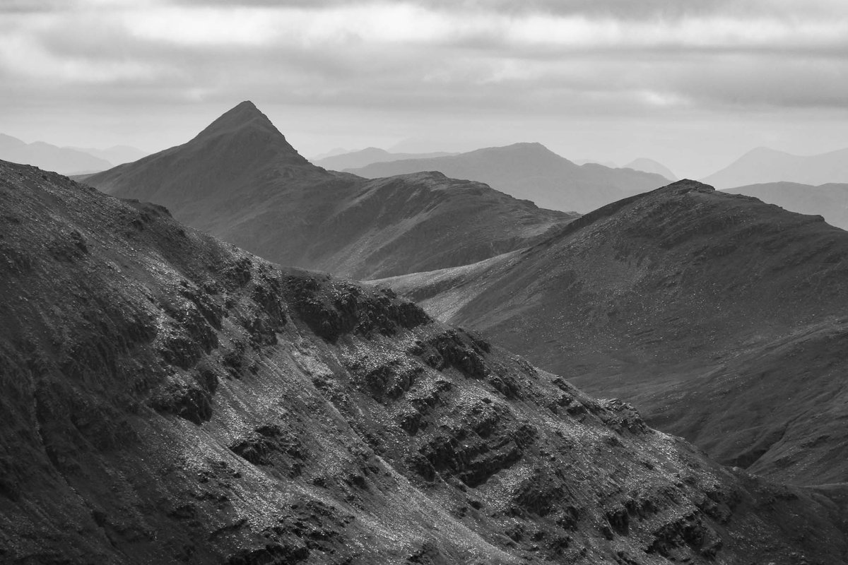 One of the most remote Munros is also amongst the pointiest. And has the best name.
Bidean a' Choire Sheasgaich.
Peak of the corrie of the milkless cattle. https://t.co/MyONhZpClO