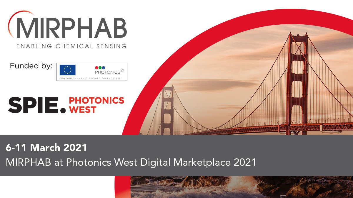 MIRPHAB (@mirphab_eu) on Twitter photo One week to go! MIRPHAB will be exhibiting at <a href="/PhotonicsWest/">SPIE Photonics West</a> Digital Marketplace 2021 from 6-11 March 2021. Visit us to know more about MIRPHAB’s offer of #optical modules for #chemicalsensing.
More at mirphab.eu/2021/01/28/mir…
#photonics #sensors <a href="/PhotonicsEU/">PhotonicsEU</a> <a href="/Photonics21/">Photonics21</a> One week to go! MIRPHAB will be exhibiting at <a href="/PhotonicsWest/">SPIE Photonics West</a> Digital Marketplace 2021 from 6-11 March 2021. Visit us to know more about MIRPHAB’s offer of #optical modules for #chemicalsensing.
More at mirphab.eu/2021/01/28/mir…
#photonics #sensors <a href="/PhotonicsEU/">PhotonicsEU</a> <a href="/Photonics21/">Photonics21</a>